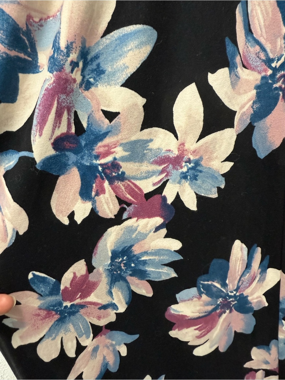 Hello Miz Maternity Floral Off Shoulder Bodycon Dress Black Pink Flower Sz(M) - Picture 4 of 6